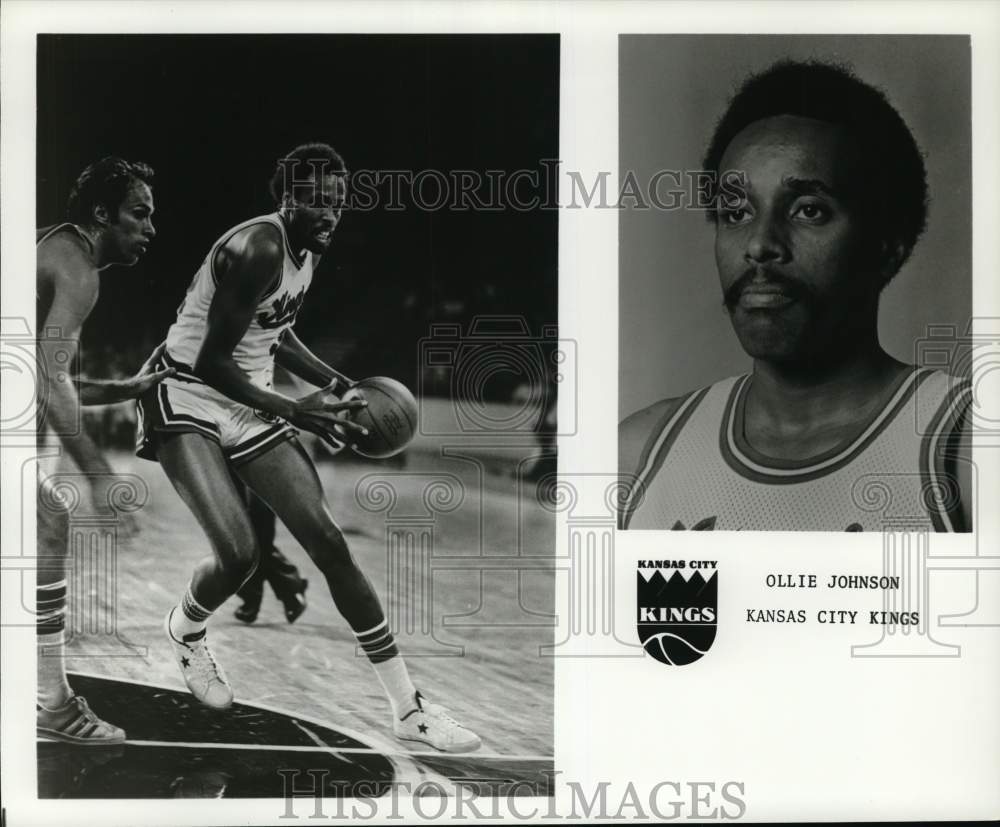 1975 Press Photo Kansas City Kings basketball player Ollie Johnson - pis05694- Historic Images