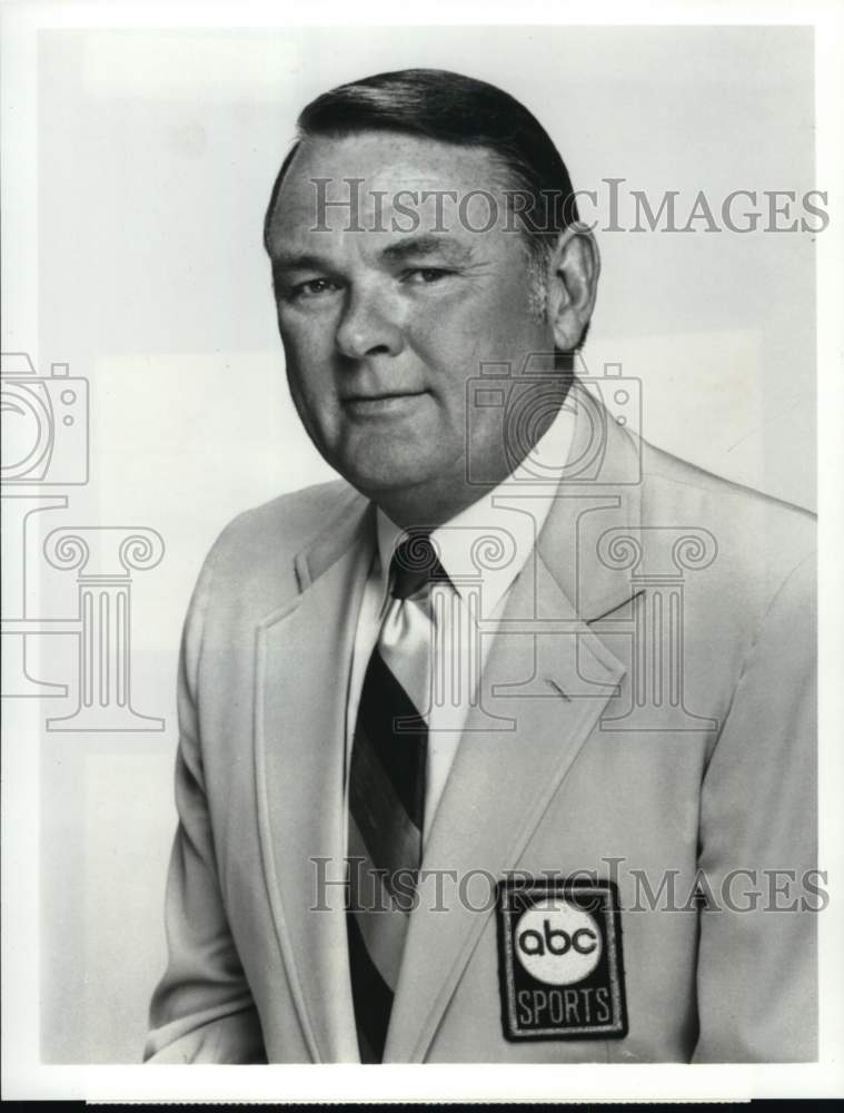 1985 Press Photo Portrait of ABC&#39;s Football Sportscaster Keith Jackson- Historic Images