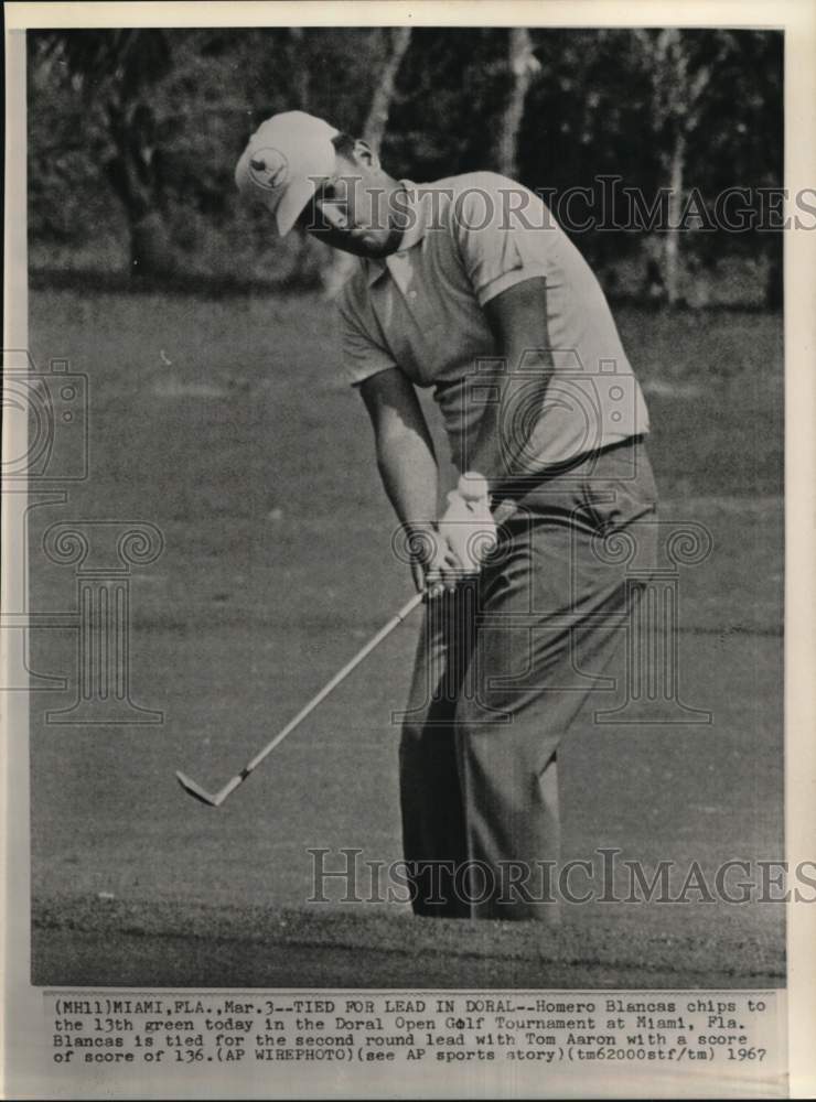 1967 Press Photo Homero Blancas, Doral Open Golf Tournament, Miami, Florida - Historic Images