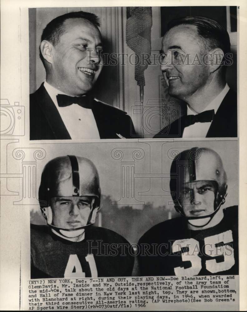 1966 Press Photo Doc Blanchard &amp; Glenn Davis, Football, New York - pis06166- Historic Images