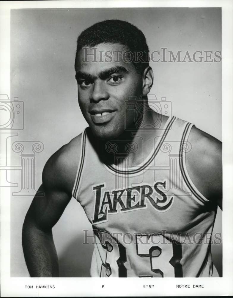 1968 Press Photo Los Angeles Lakers&#39; forward Tom Hawkins - pis06274 - Historic Images