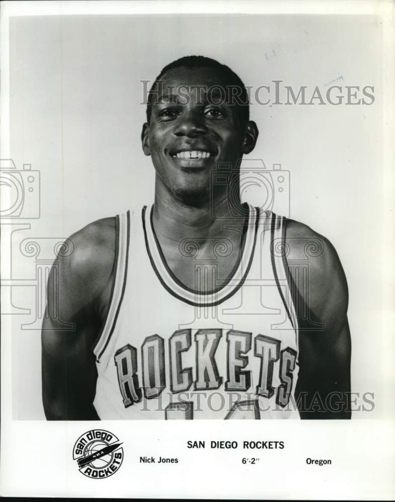 1969 Press Photo San Diego Rockets' basketball player Nick Jones - pis06285- Historic Images