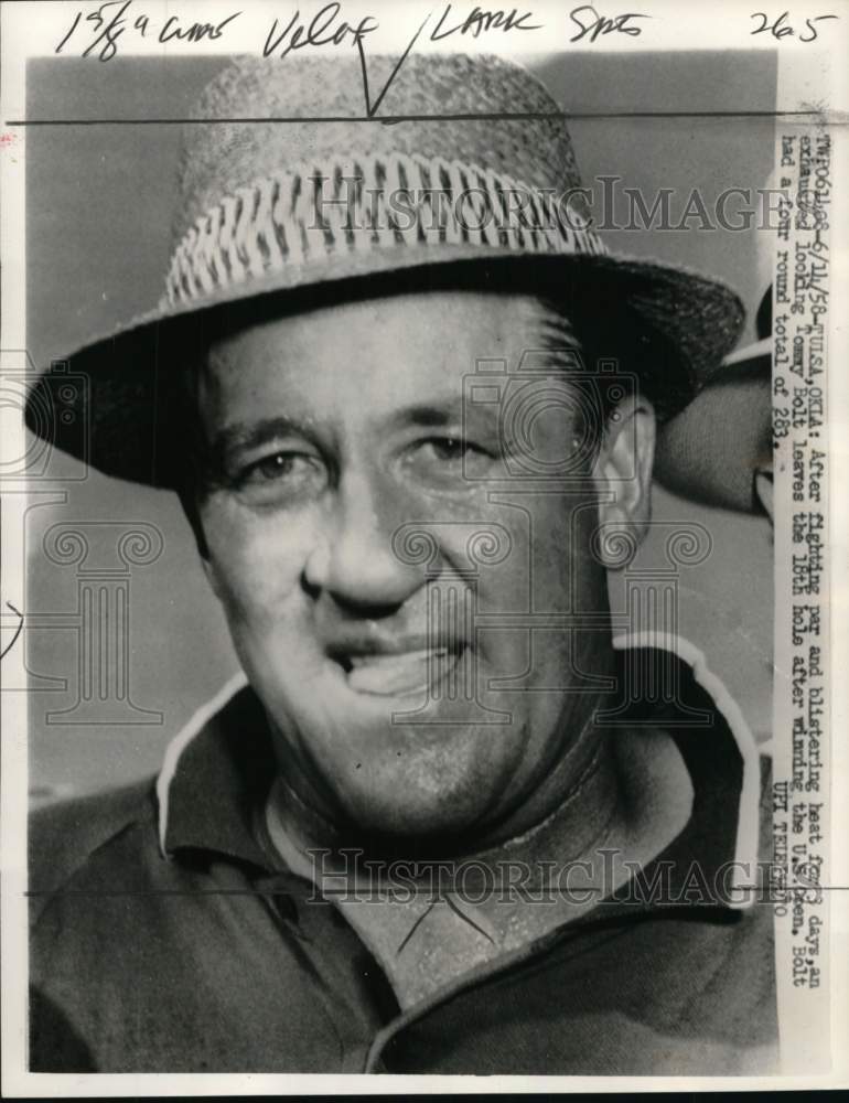 1958 Press Photo Golfer Tommy Bolt, Tulsa, Oklahoma - pis06339- Historic Images