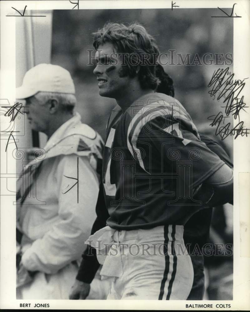 1977 Press Photo Baltimore Colts&#39; football player Bert Jones - pis06393 - Historic Images