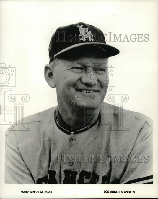 1965 Press Photo Los Angeles Angels coach Marv Grissom, California - pis06420- Historic Images