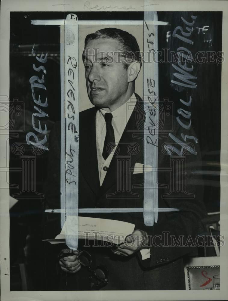 1954 Press Photo Nat Holman, City College of New York basketball coach - Historic Images