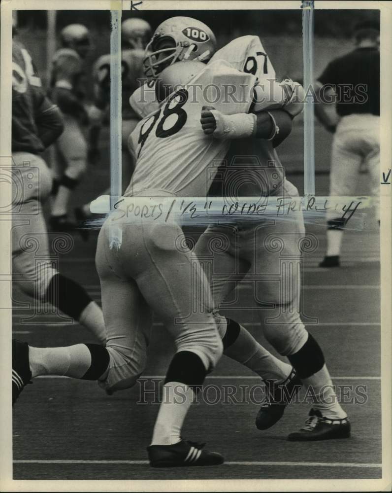 1969 Press Photo Football game action - pis07485 - Historic Images