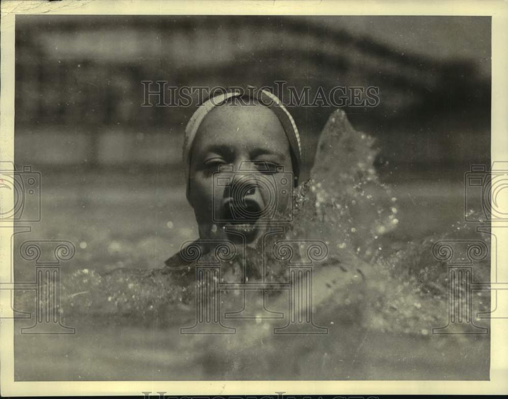 1933 Press Photo Jean Fuller, 500-yard swimming race winner, San Francisco, CA - Historic Images