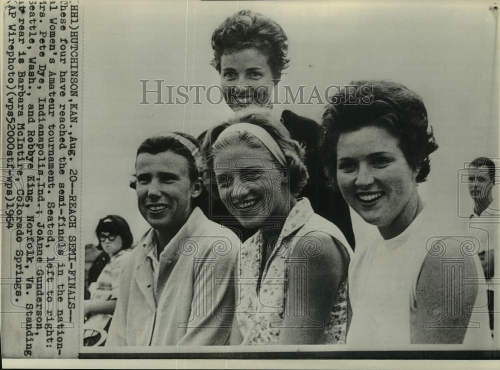 1964 Press Photo Semi-finalists in Women&#39;s Amateur Golf Tourney, Hutchinson, KS - Historic Images