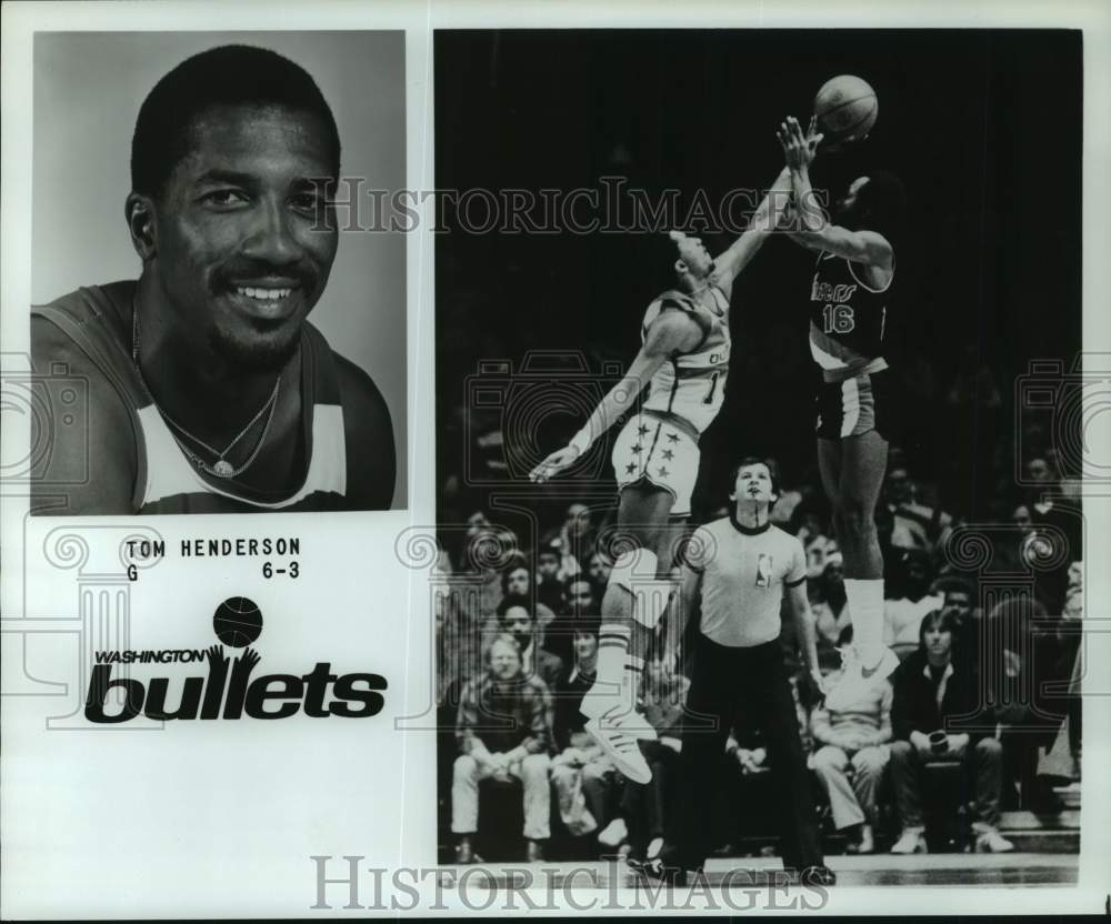 1978 Press Photo Washington Bullets&#39; basketball player Tom Henderson - pis08074- Historic Images