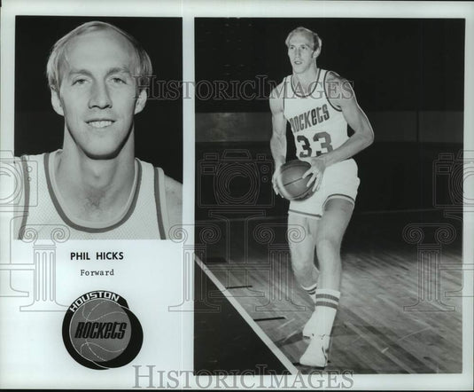 1976 Press Photo Houston Rockets' basketball player Phil Hicks - pis08080 - Historic Images