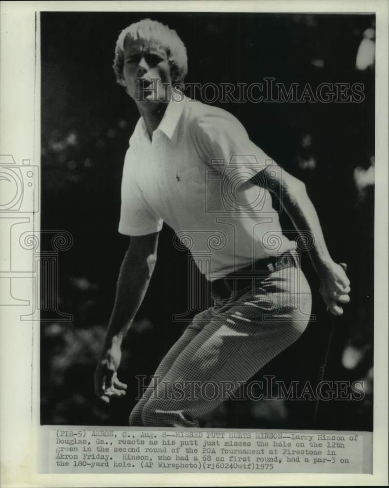 1975 Press Photo Golfer Larry Hinson, PGA Tournament, Akron, Ohio - pis08354- Historic Images