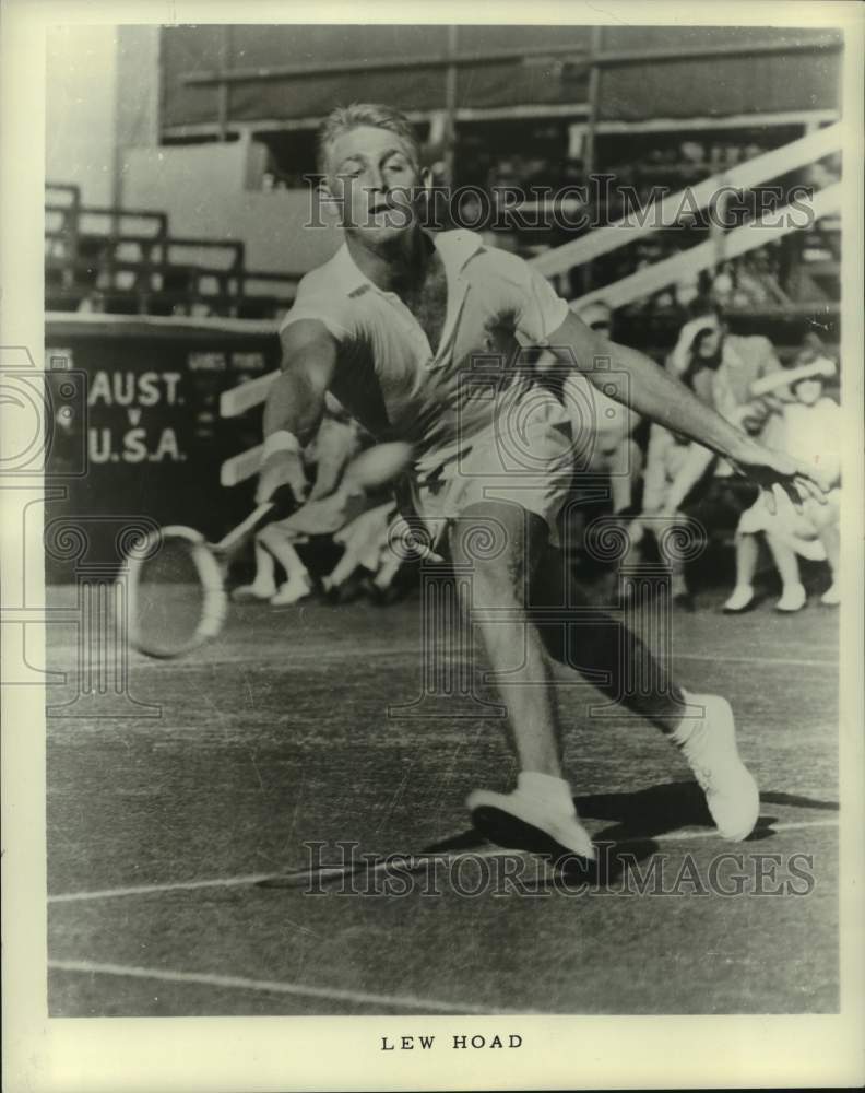 1961 Press Photo Tennis player Lewis Hoad, Australia vs USA game - pis08447 - Historic Images