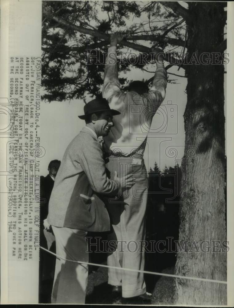 1944 Press Photo Golfer Jim Ferrier &amp; others, San Francisco Open, California- Historic Images