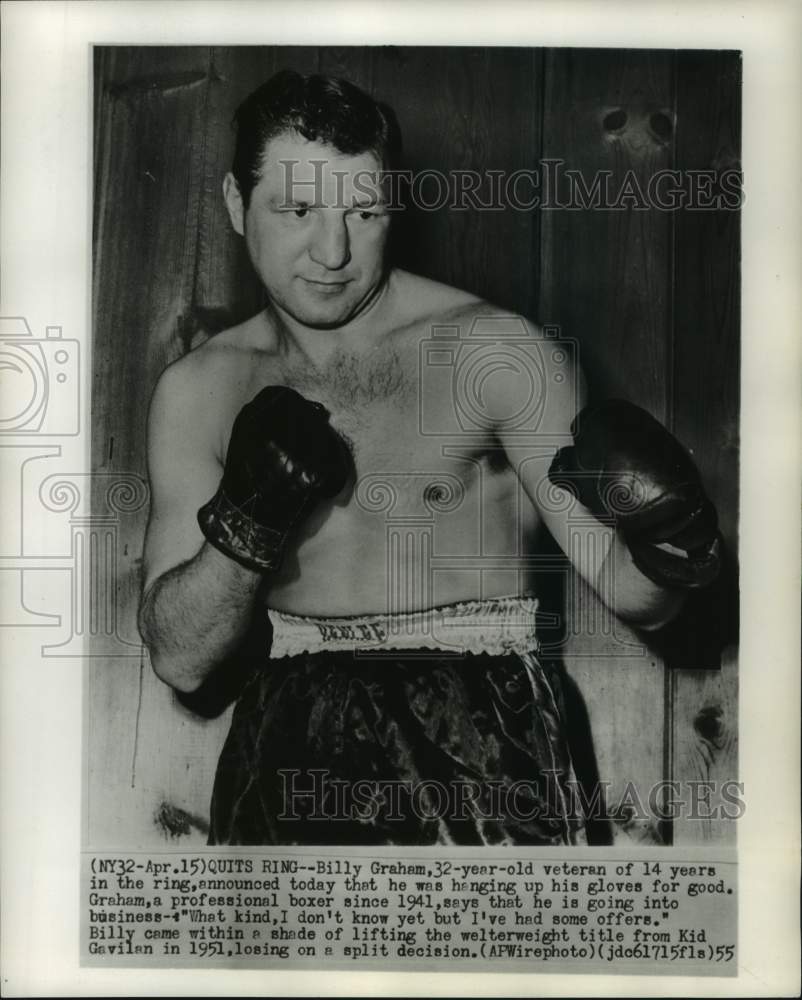 1951 Press Photo Boxer Billy Graham - pis08571 - Historic Images