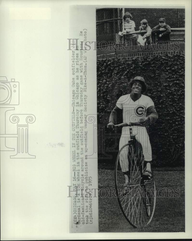 1975 Press Photo Cubs&#39; outfielder Jose Gardenal, baseball, Chicago - pis08630- Historic Images