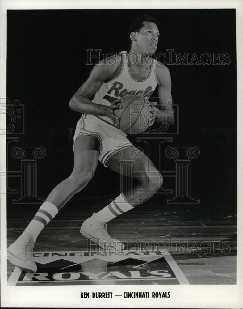 1971 Press Photo Cincinnati Royals player Ken Durrett, Basketball - pis08744 - Historic Images