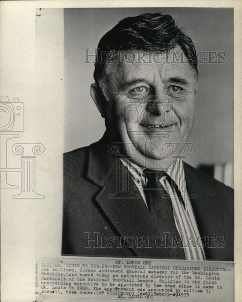 1973 Press Photo St. Louis Cardinals Football Operations Director Joe Sullivan- Historic Images