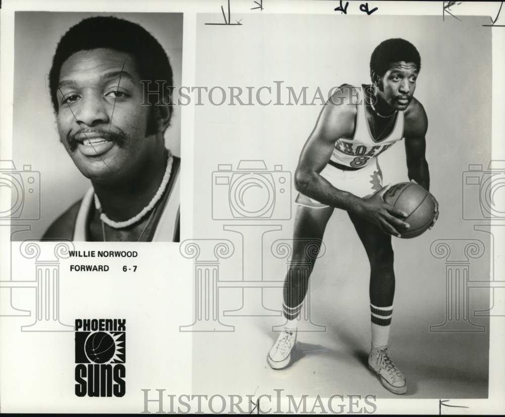 1975 Press Photo Basketball forward Willie Norwood, Phoenix Suns - pis11339- Historic Images