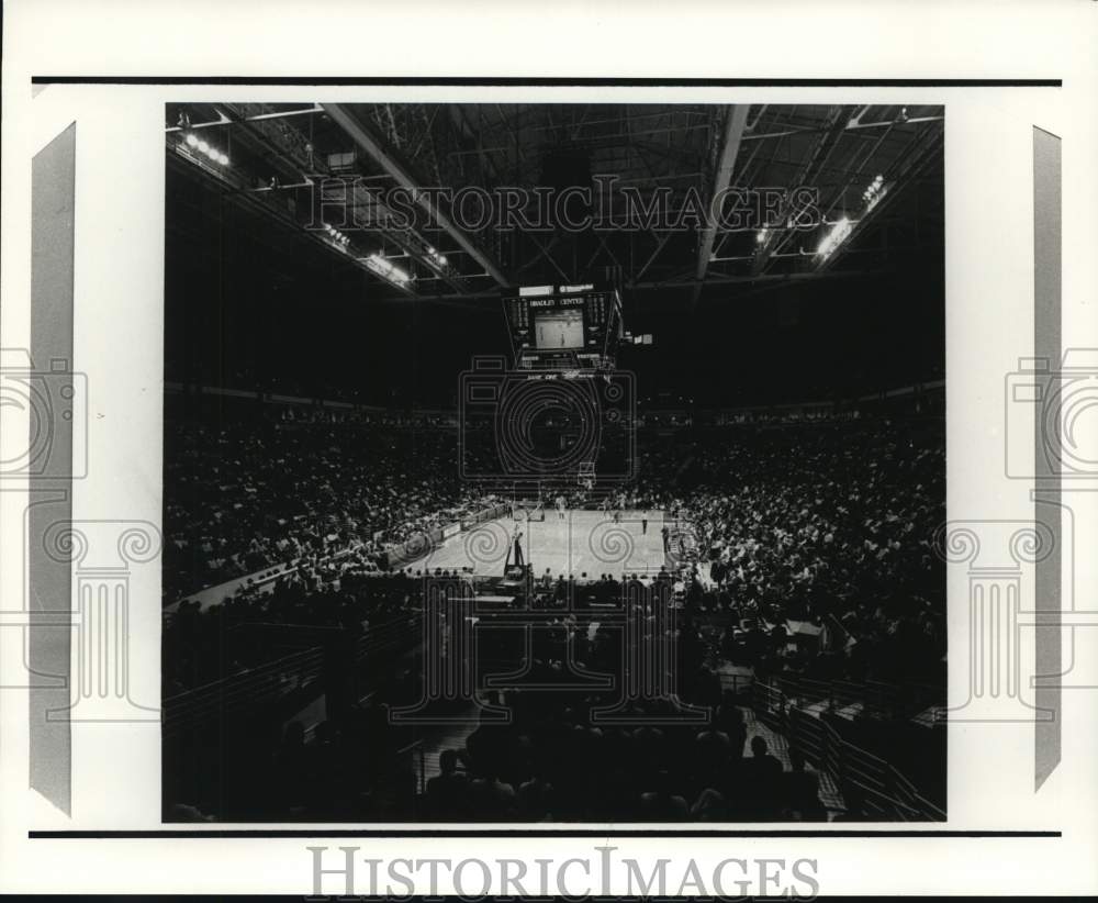 1990 Press Photo Bradley Center stadium, Milwaukee, Wisconsin - pis17233- Historic Images