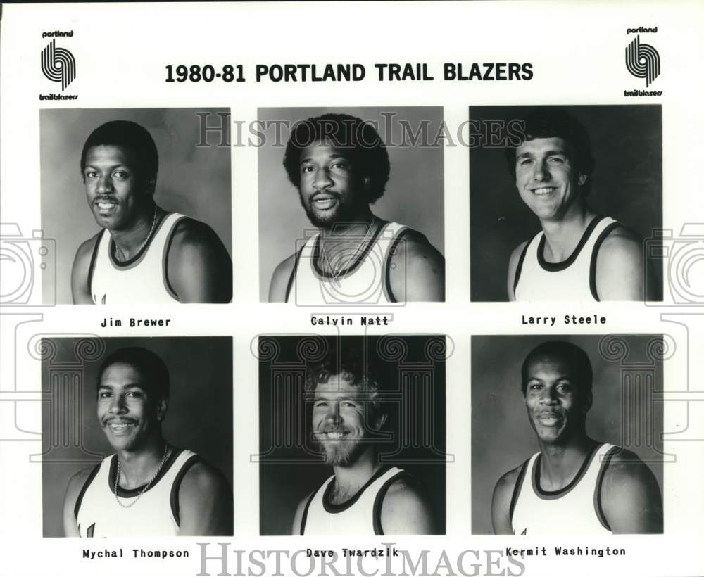 1980 Press Photo Portland Trail Blazers Professional Basketball Team Members - Historic Images