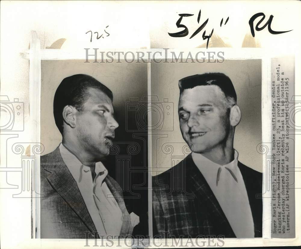 1965 Press Photo Jerome Modzelewski Charged Baseball&#39;s Roger Maris With Assault- Historic Images