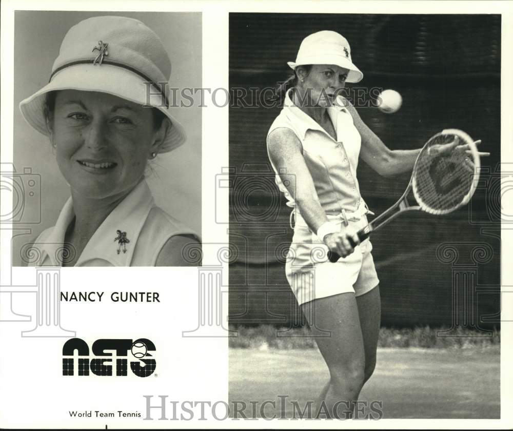 1976 Press Photo World Team Tennis League Player Nancy Gunter Of Cleveland Nets- Historic Images