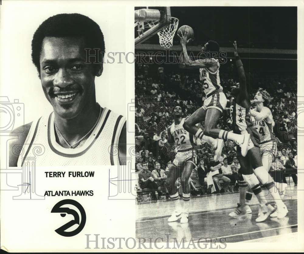 1979 Press Photo Atlanta Hawks Basketball Player Terry Furlow In Game Action - Historic Images