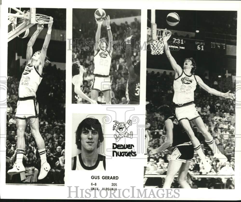 1976 Press Photo Denver Nuggets Basketball Player Gus Gerard From Virginia- Historic Images