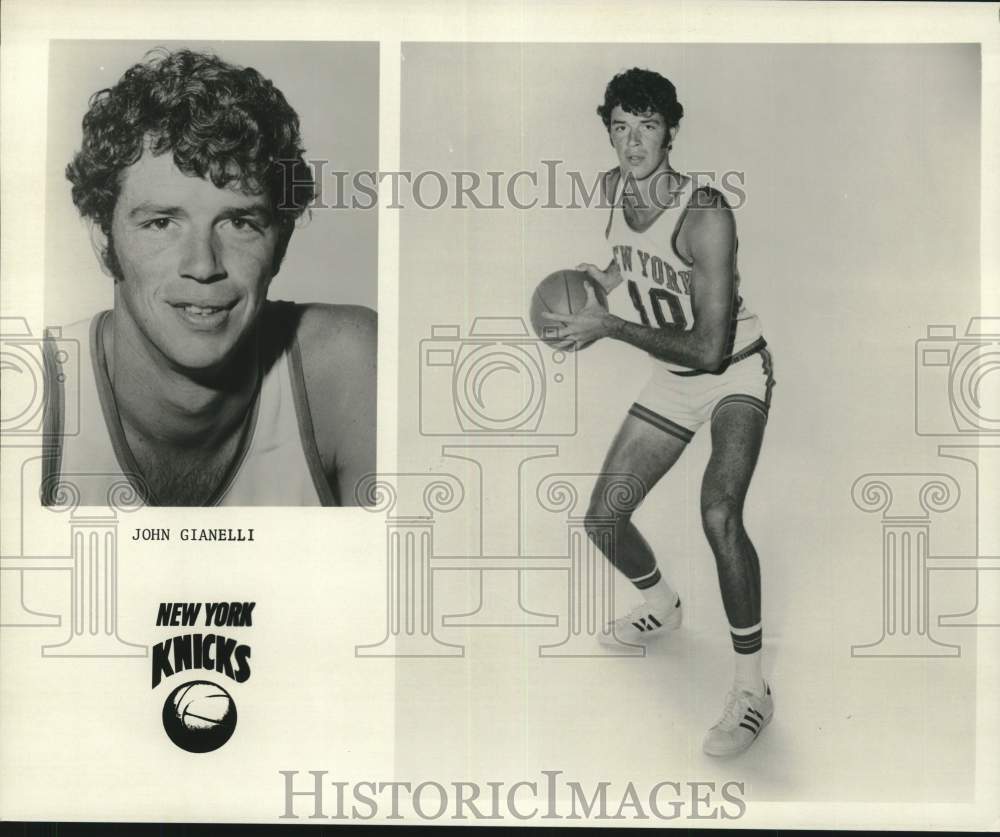 1973 Press Photo New York Knick Basketball Player John Gianelli Posing Off-Court - Historic Images