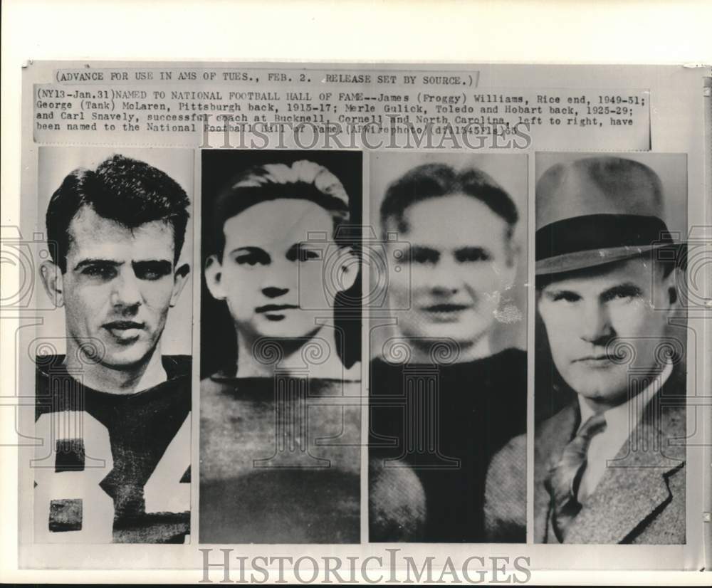 1965 Press Photo Inductees For National College Football Hall Of Fame In Atlanta - Historic Images