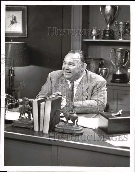 1952 Press Photo Football Coach Herman Hickman on "The Herman Hickman Show"- Historic Images