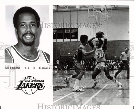 1975 Press Photo Los Angeles Lakers Basketball Guard Don Freeman - pis22391 - Historic Images