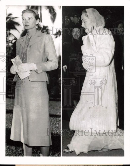 1952 Press Photo Style Setters Mrs. Winston Guest & Marlene Dietrich - pis22881- Historic Images