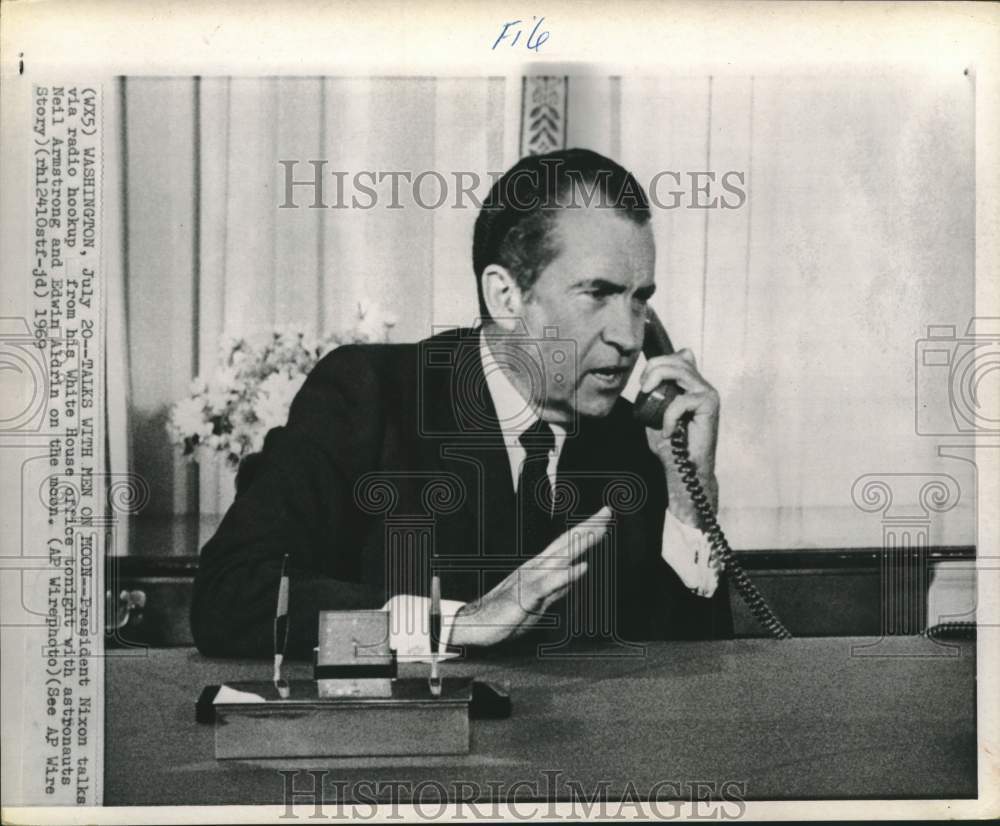 1969 President Richard Nixon Talks with Astronauts on the moon, DC-Historic Images
