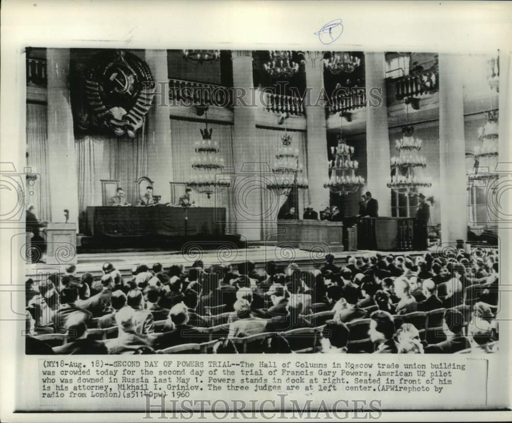 1960 Powers Trial At Hall Of Columns In Moscow Trade Union Building-Historic Images