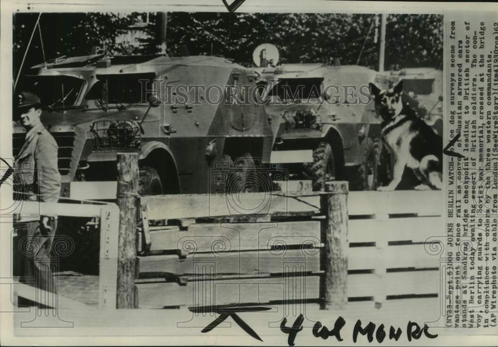 1962 Russian Armored Cars At Sandkrug Bridge Checkpoint In Germany-Historic Images