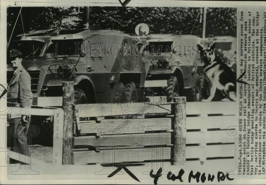 1962 Russian Armored Cars At Sandkrug Bridge Checkpoint In Germany-Historic Images