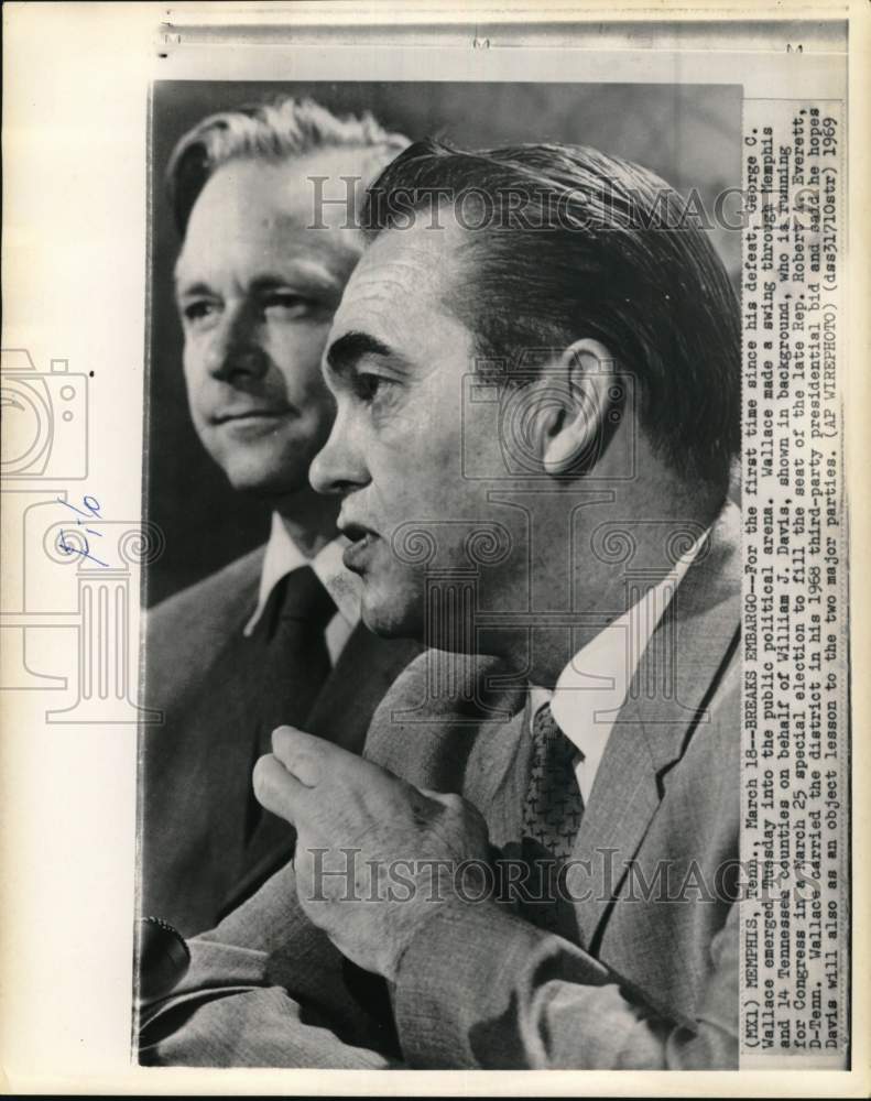 1969 George Wallace emerges into public political arena, Memphis, TN-Historic Images