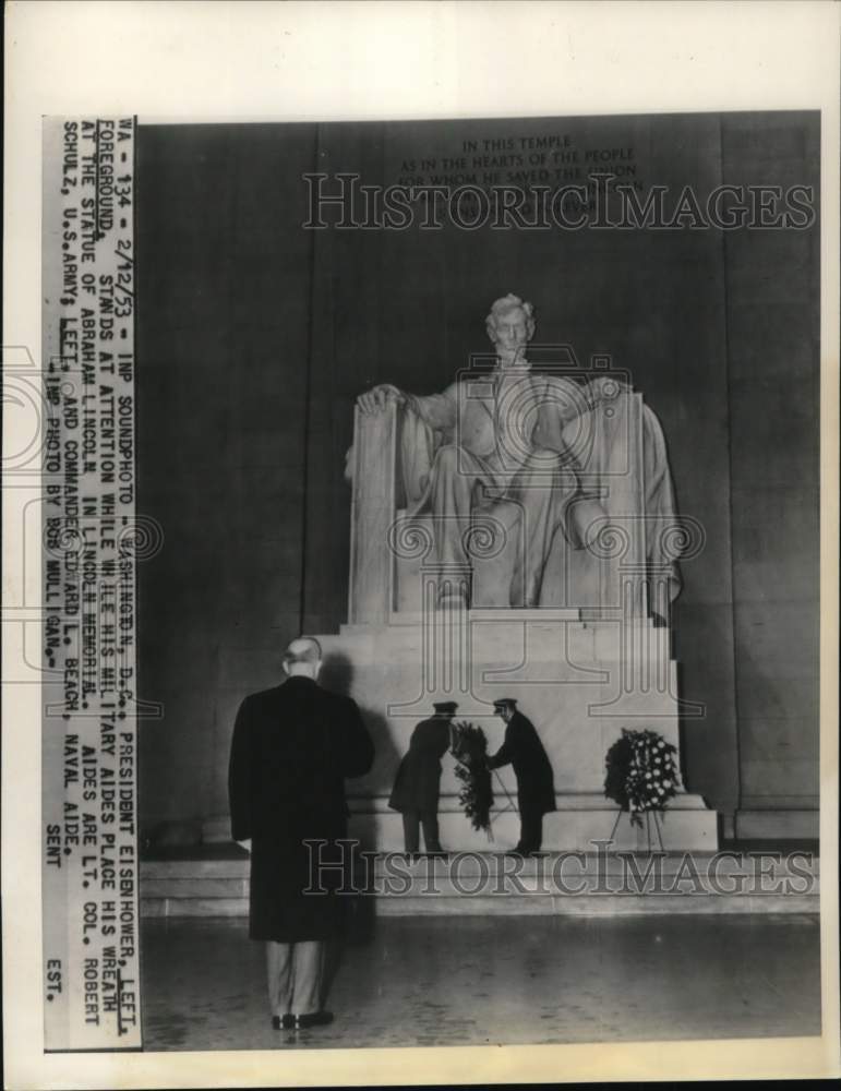 1953 President Eisenhower &amp; others visit the Lincoln Memorial, DC-Historic Images