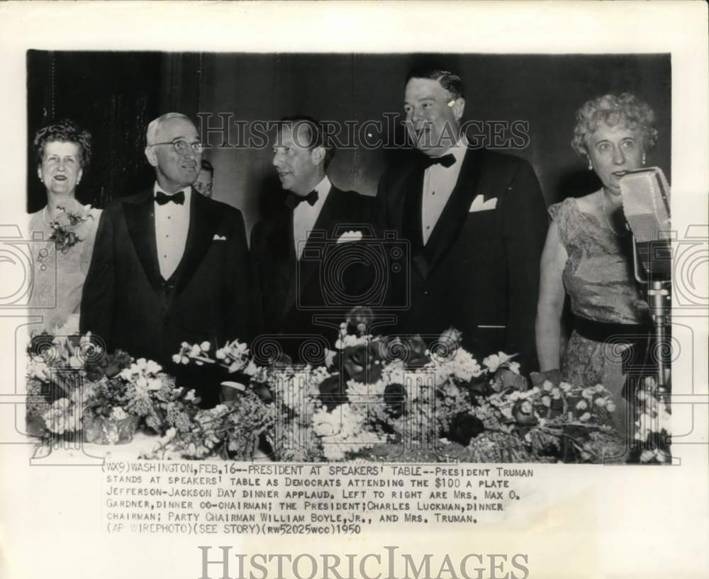 1950 President Truman &amp; others at Jefferson-Jackson Day dinner, WA-Historic Images