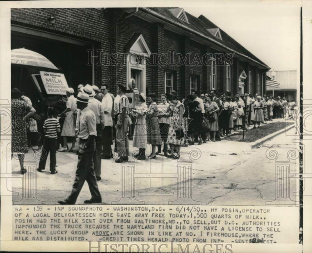 1950 Operator of a local delicatessen gave away free, Washington, DC-Historic Images