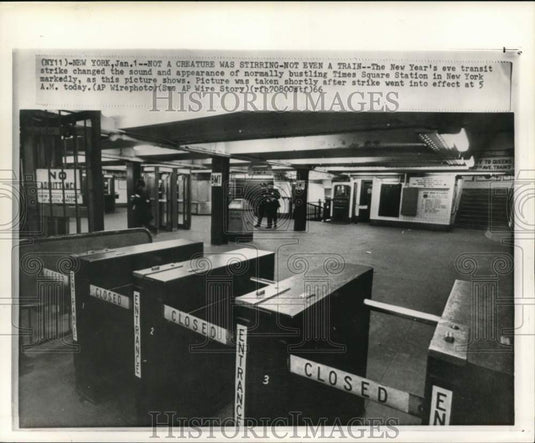 1966 New Year's eve transit strike, Times Square Station, New York-Historic Images