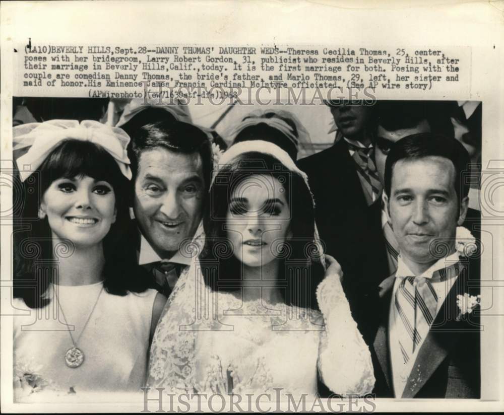 1968 Comedian Danny Thomas at daughter's wedding, Beverly Hills, CA-Historic Images