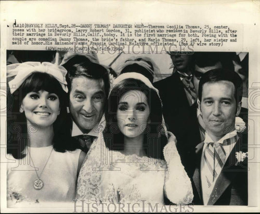 1968 Comedian Danny Thomas at daughter's wedding, Beverly Hills, CA-Historic Images