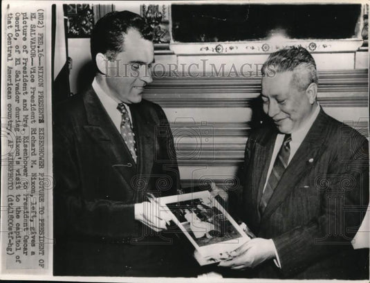 1955 Vice President Nixon & President Oscar Osorio, El Salvador-Historic Images