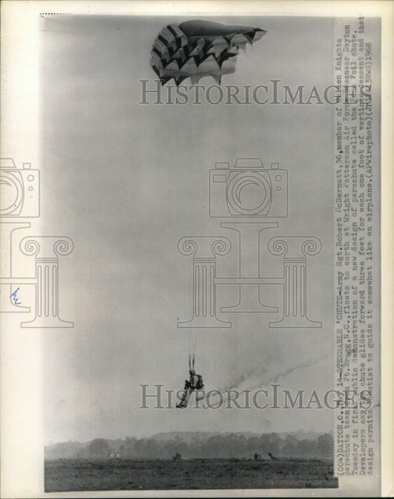 1968 Robert McDermott parachuting, Wright Patterson Air Force Base-Historic Images