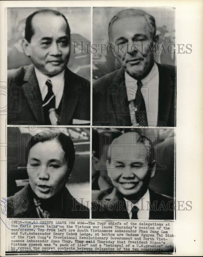 1969 Chief of Delegations at the Paris peace talks-Historic Images