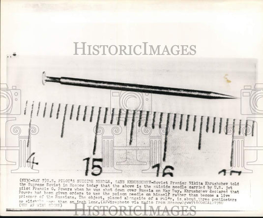 1960 Pilot Francis G. Powers' suicide needle, Russia-Historic Images