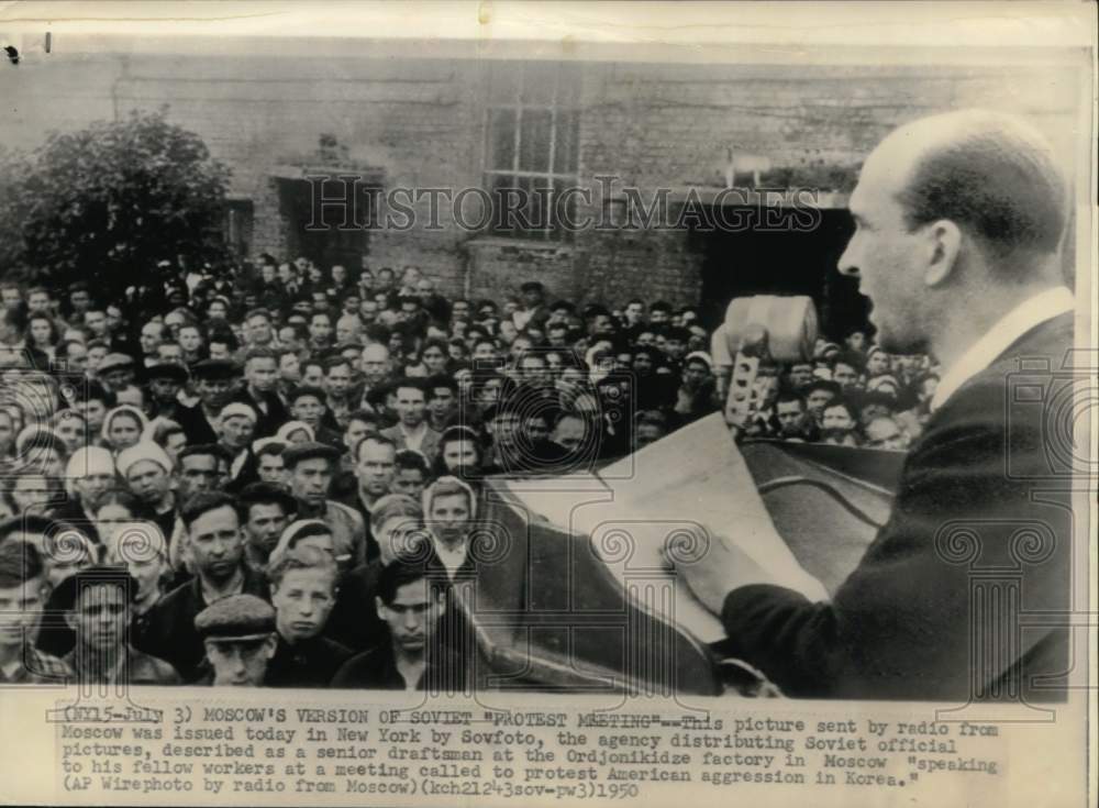 1950 Draftsman speak to fellow workers, Moscow-Historic Images